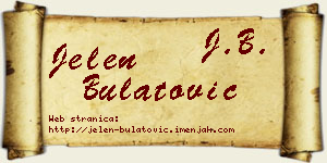 Jelen Bulatović vizit kartica